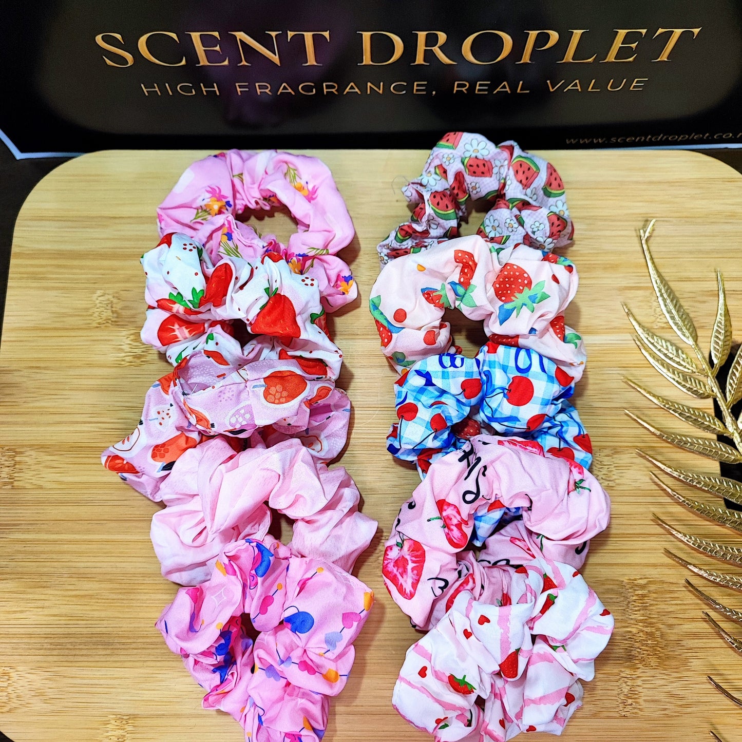 10 Pieces Printed Scrunchies