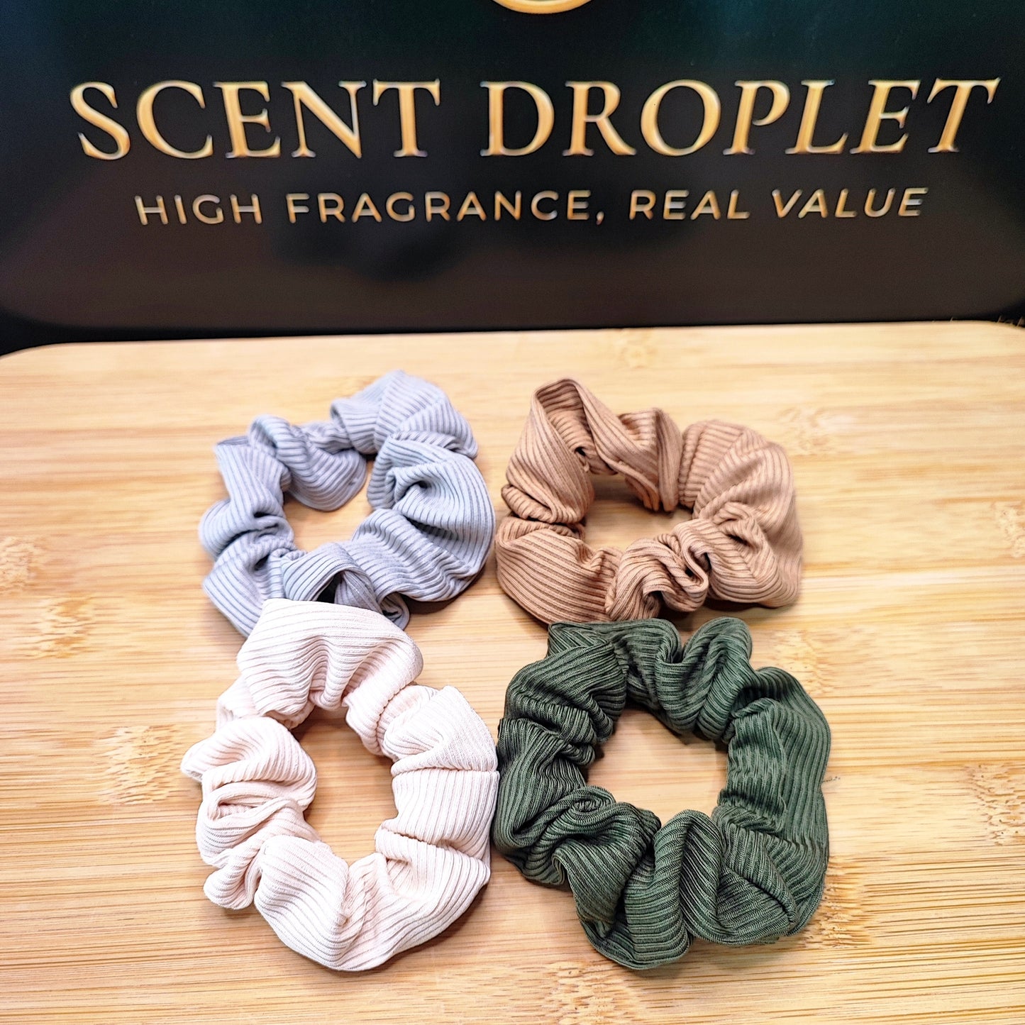 5 Pieces Ribbed Scrunchies