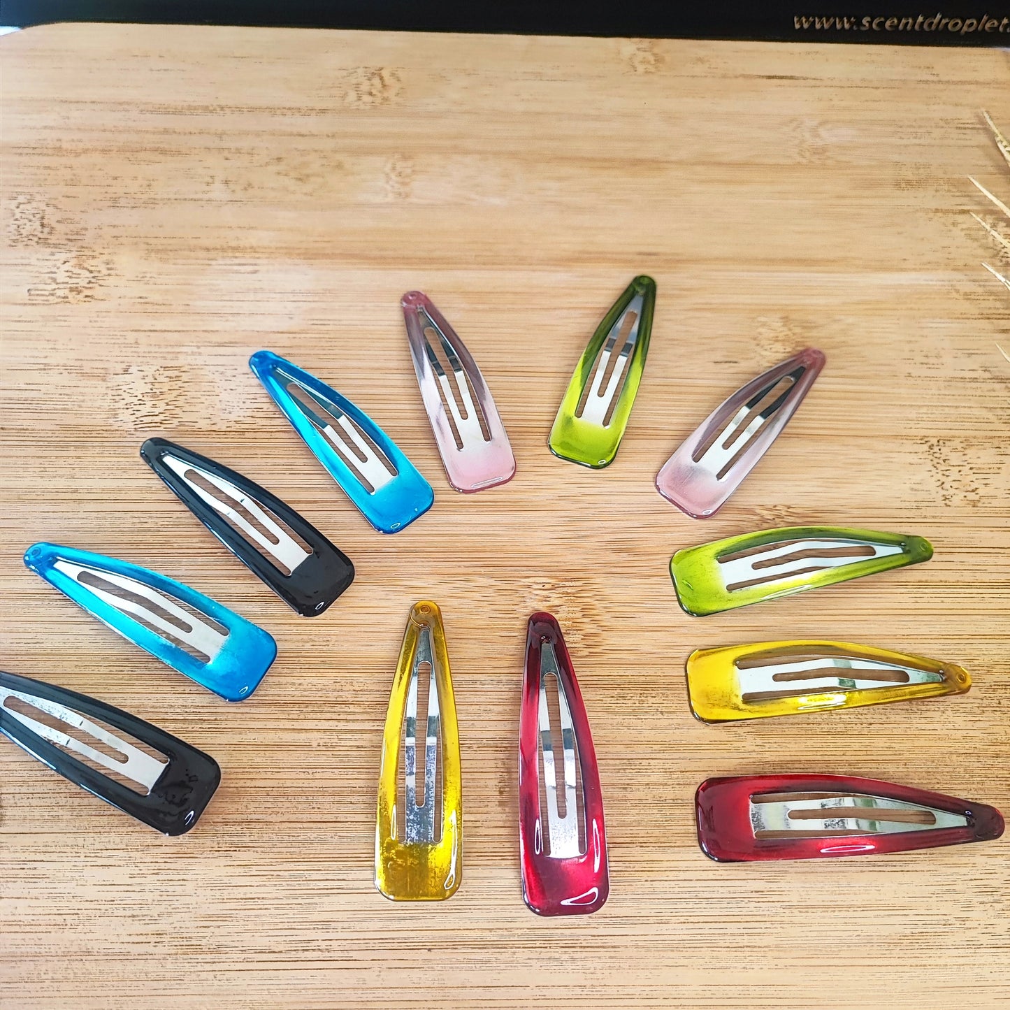 12 Pieces Colourful Snap Hair Pin Set
