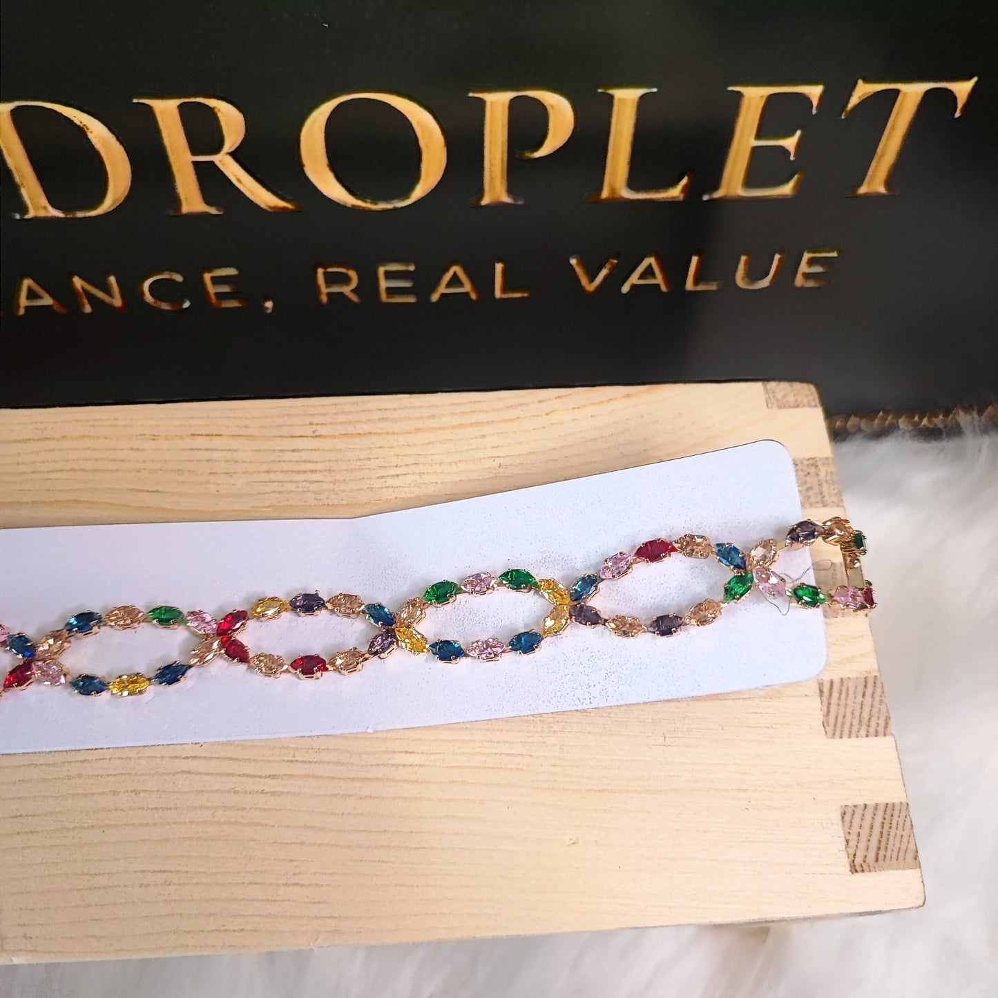 Multicolour infinity bracelet