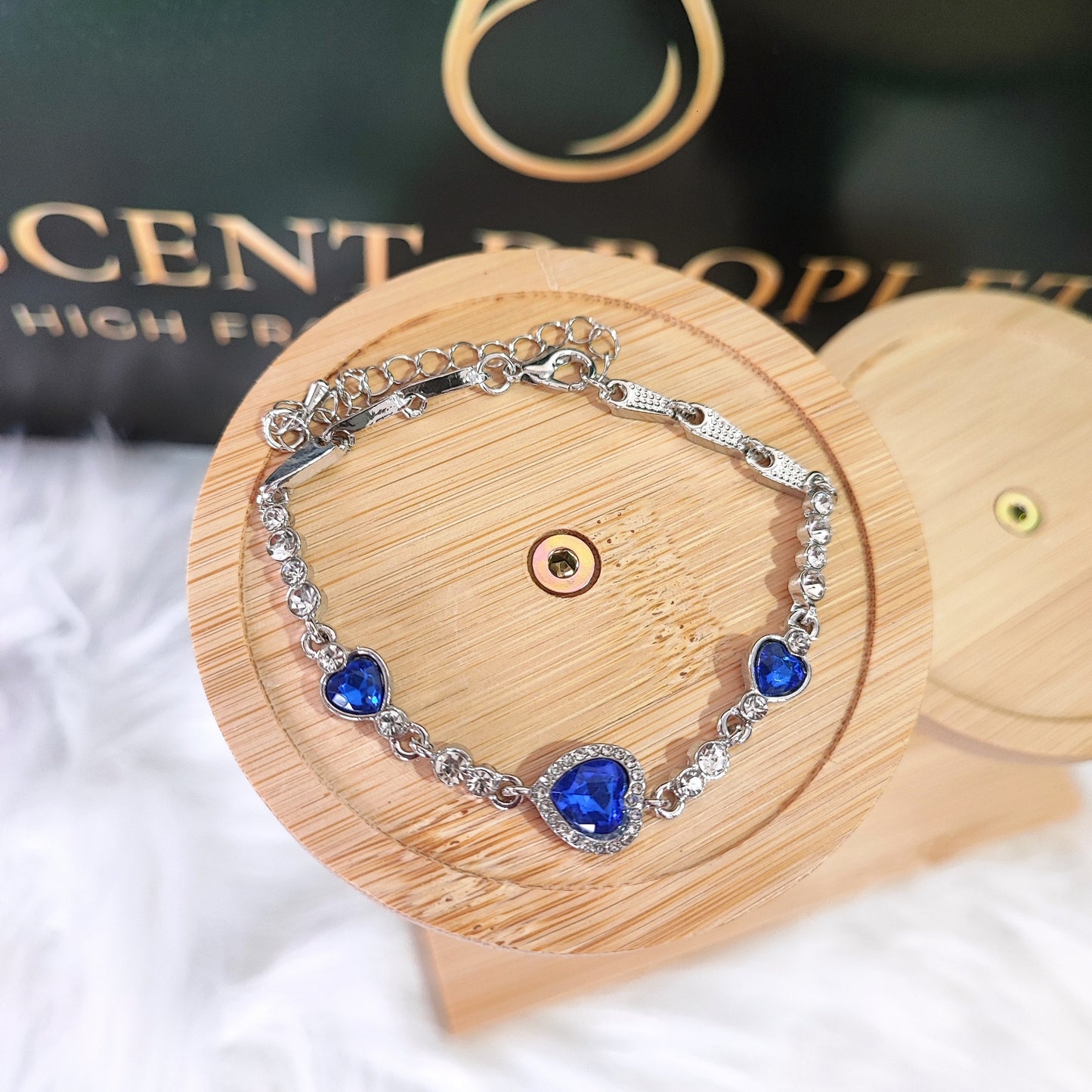 Blue Heart Crystal Bracelet