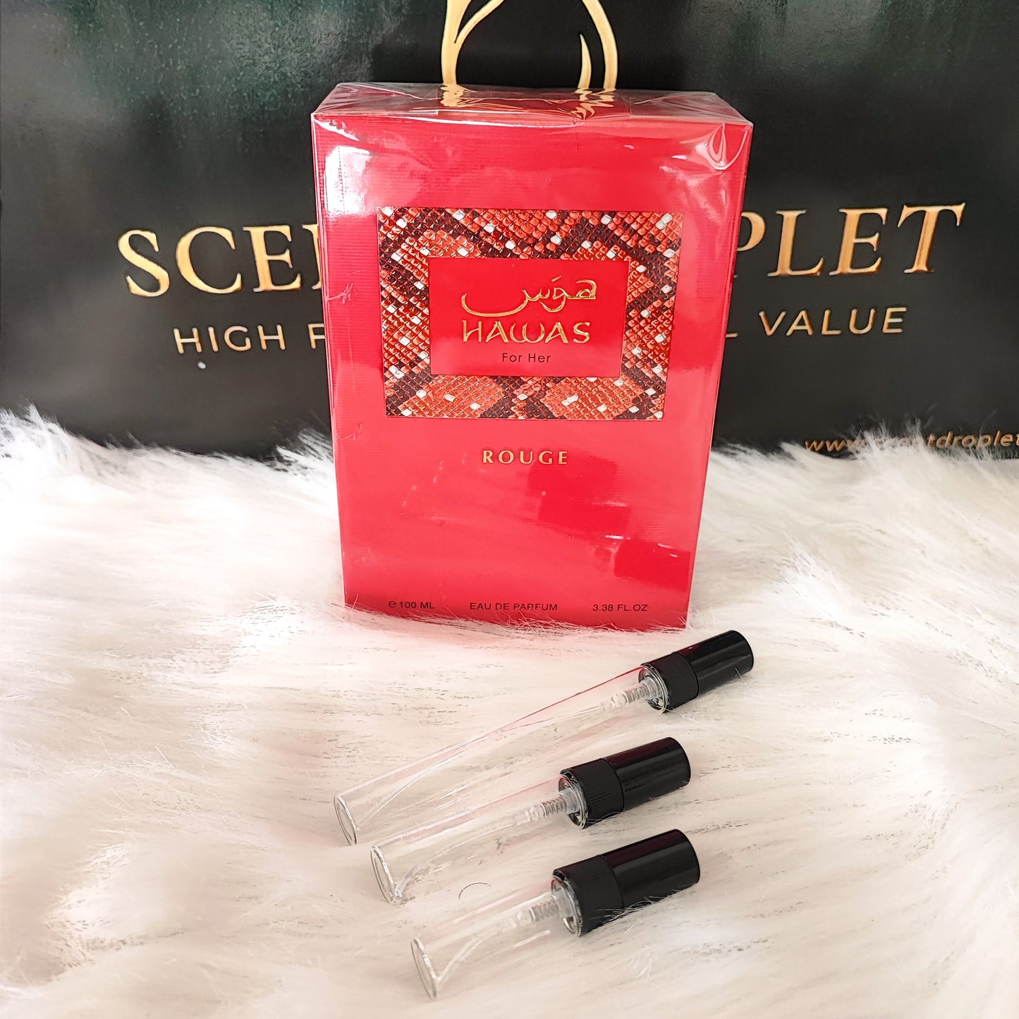 Hawas Rouge by Rasasi Eau de Parfum for Women (Decant)