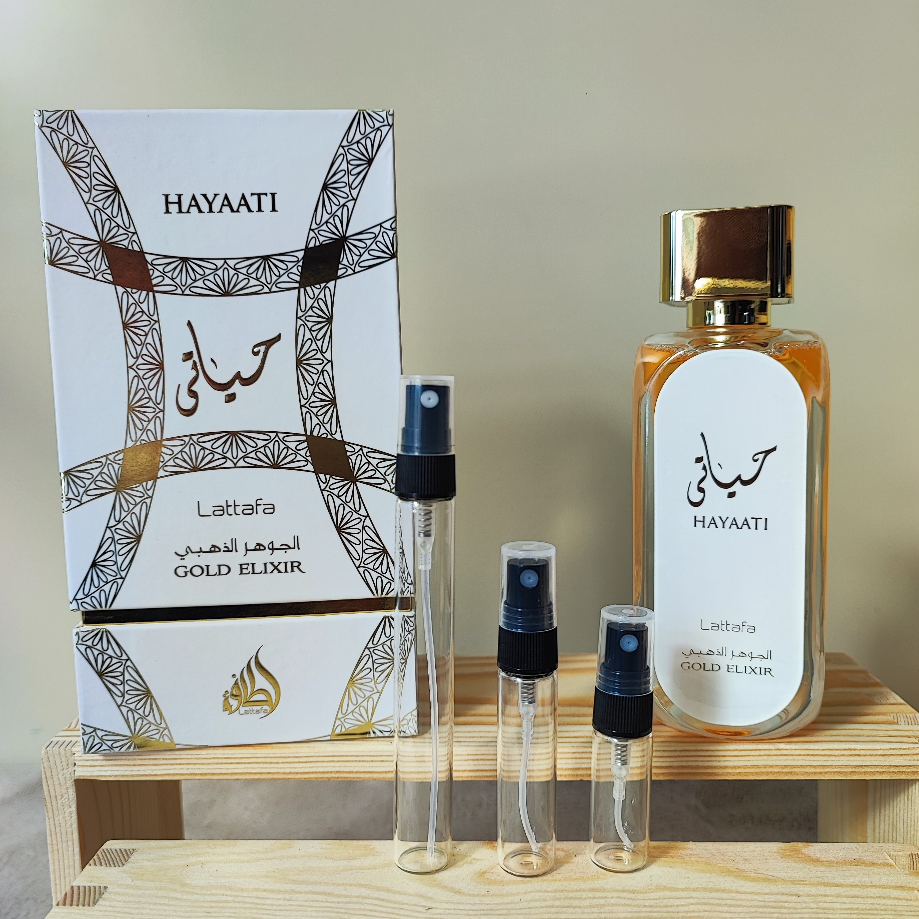 Hayaati Gold Elixir EDP by Lattafa (Decant)