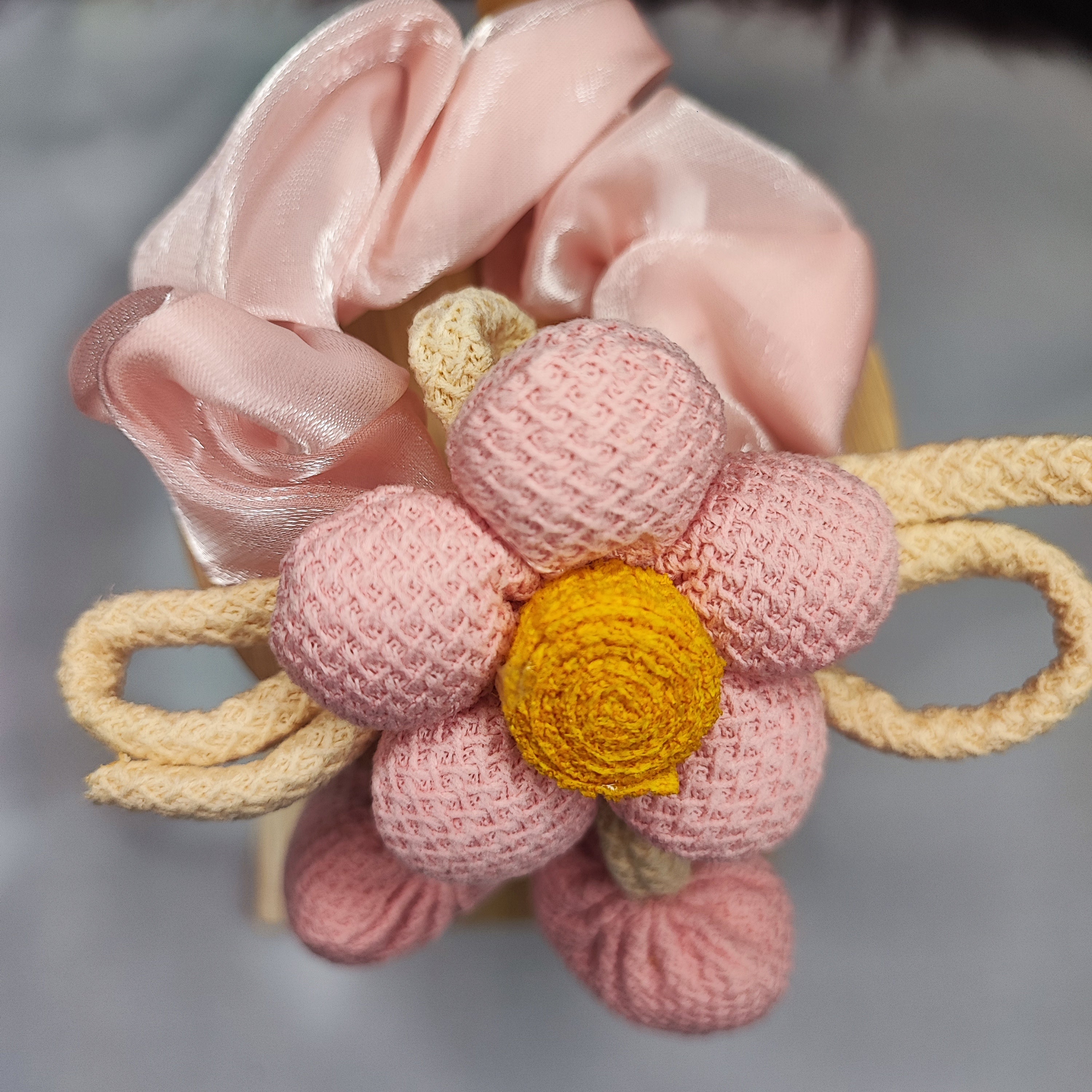 Crochet Flower Hair Tie