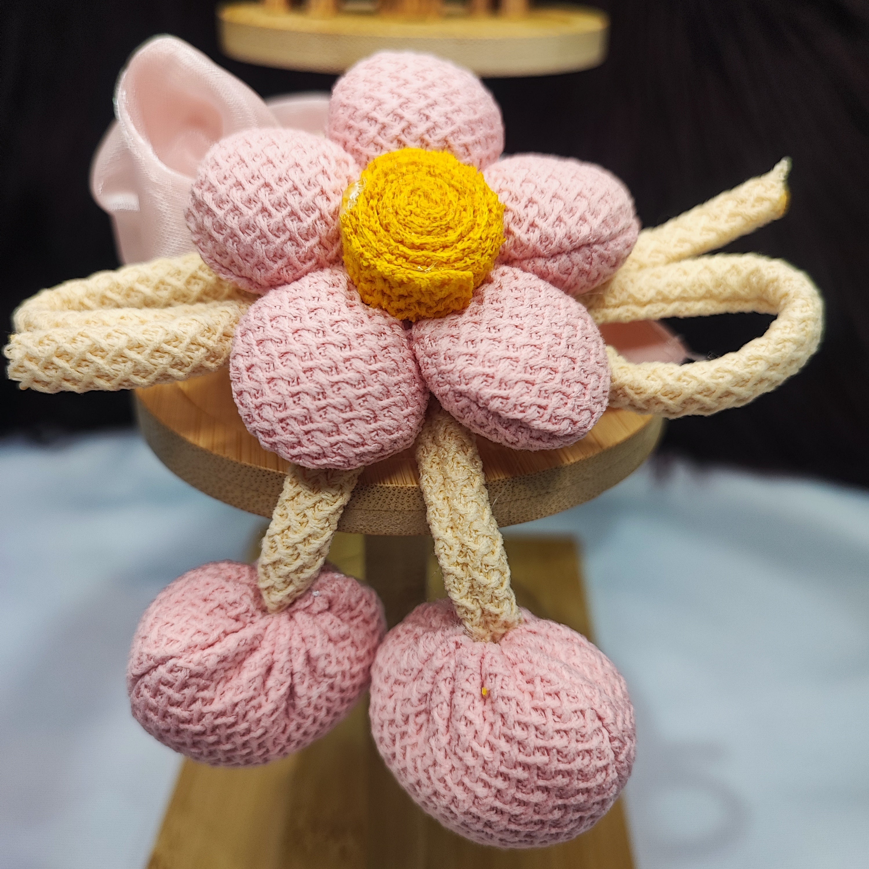 Crochet Flower Hair Tie