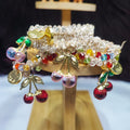 Crystal Cherry Charm Hair Tie & Bracelet Set