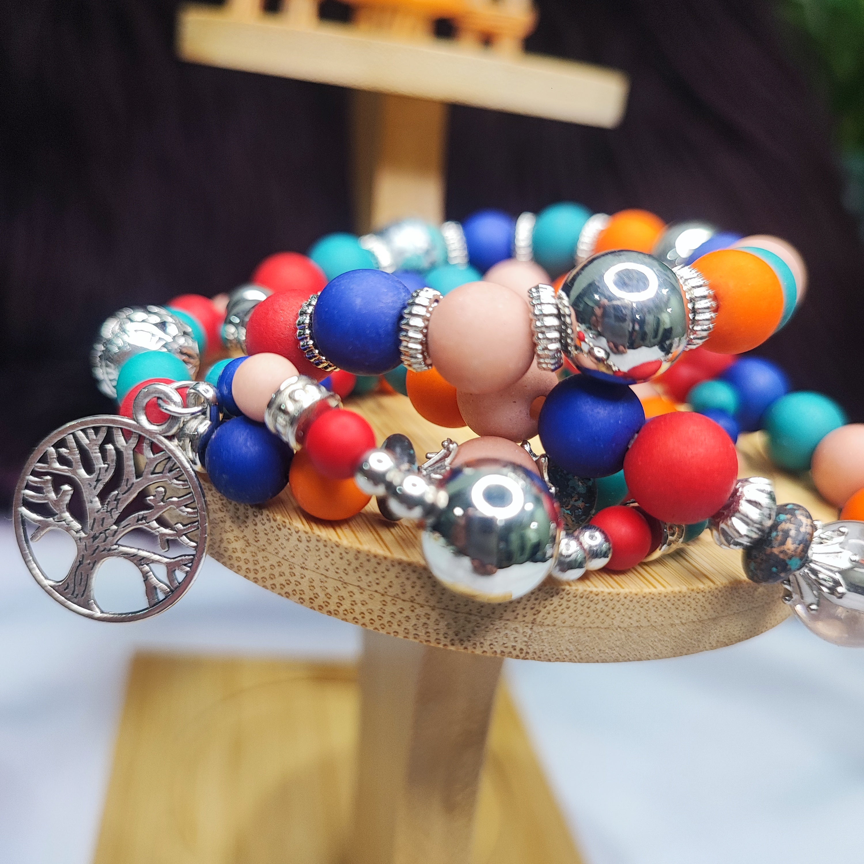 4-Piece Tree of Life Bracelet Set