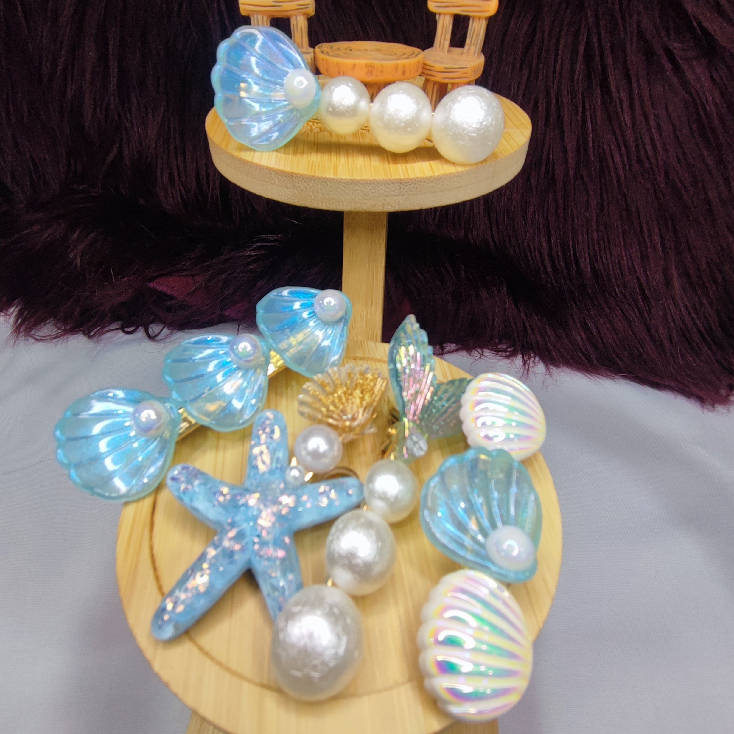 Ocean-Inspired 5-Piece Hair Clip Set