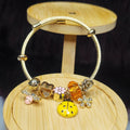 Hand Bracelet - Bee, Sunflower and Ladybug