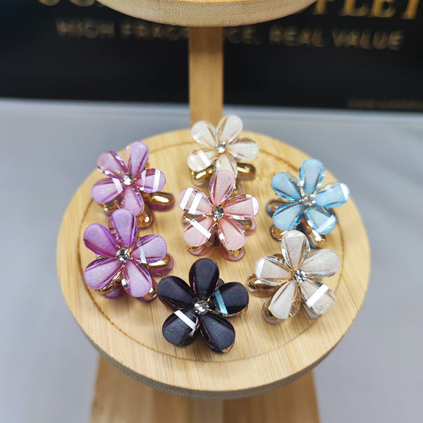12 Pieces Metal Flower Hair Clip
