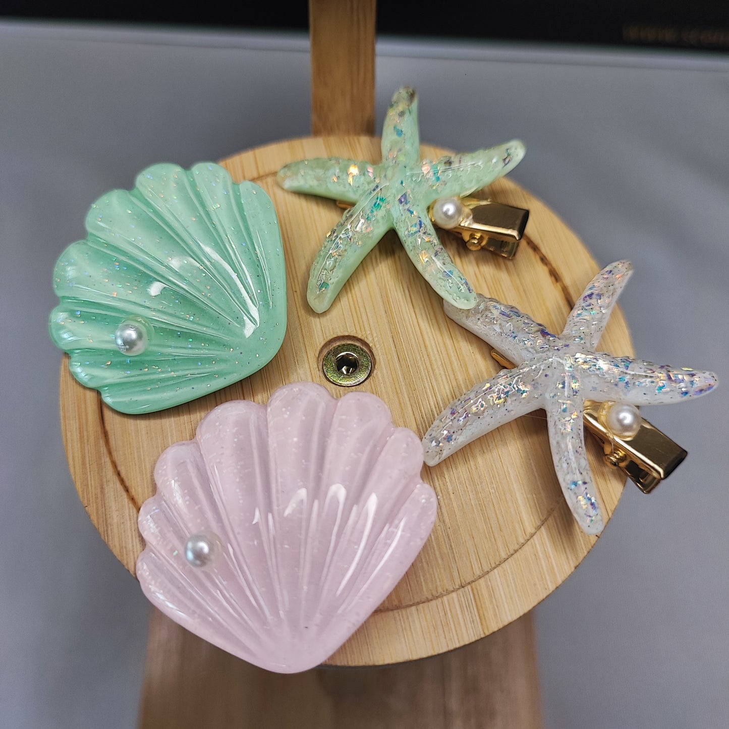Ocean Theme Pearl - Hair Clips