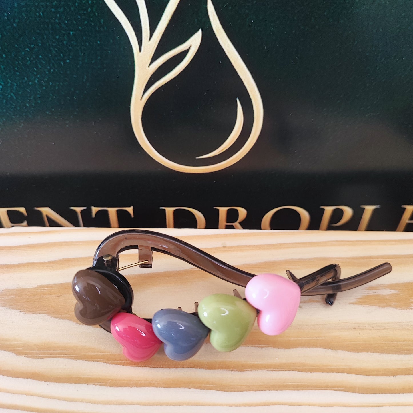 Colourful Heart Hair Claw Clip