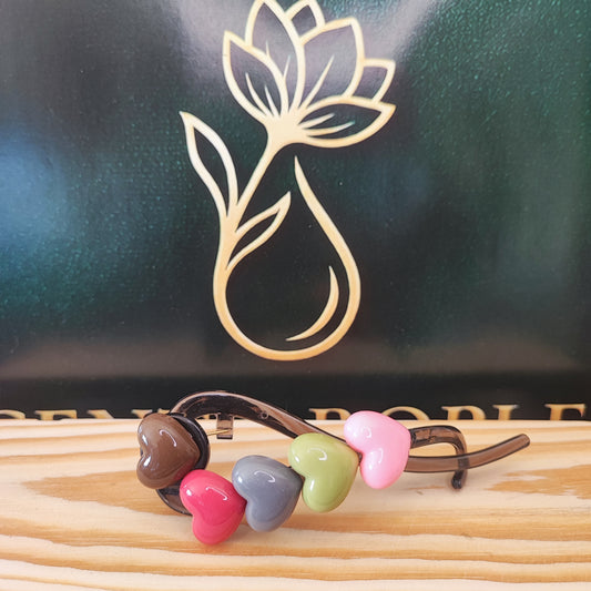 Colourful Heart Hair Claw Clip