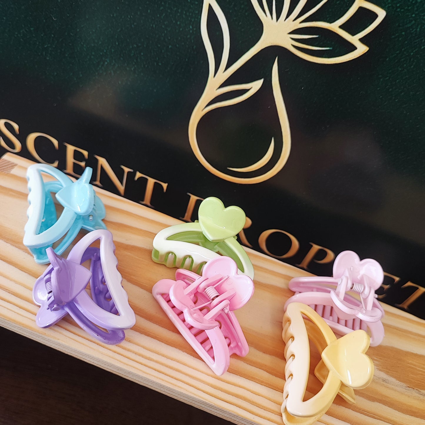 6 Pieces Pastel Hair Claw Clips Set