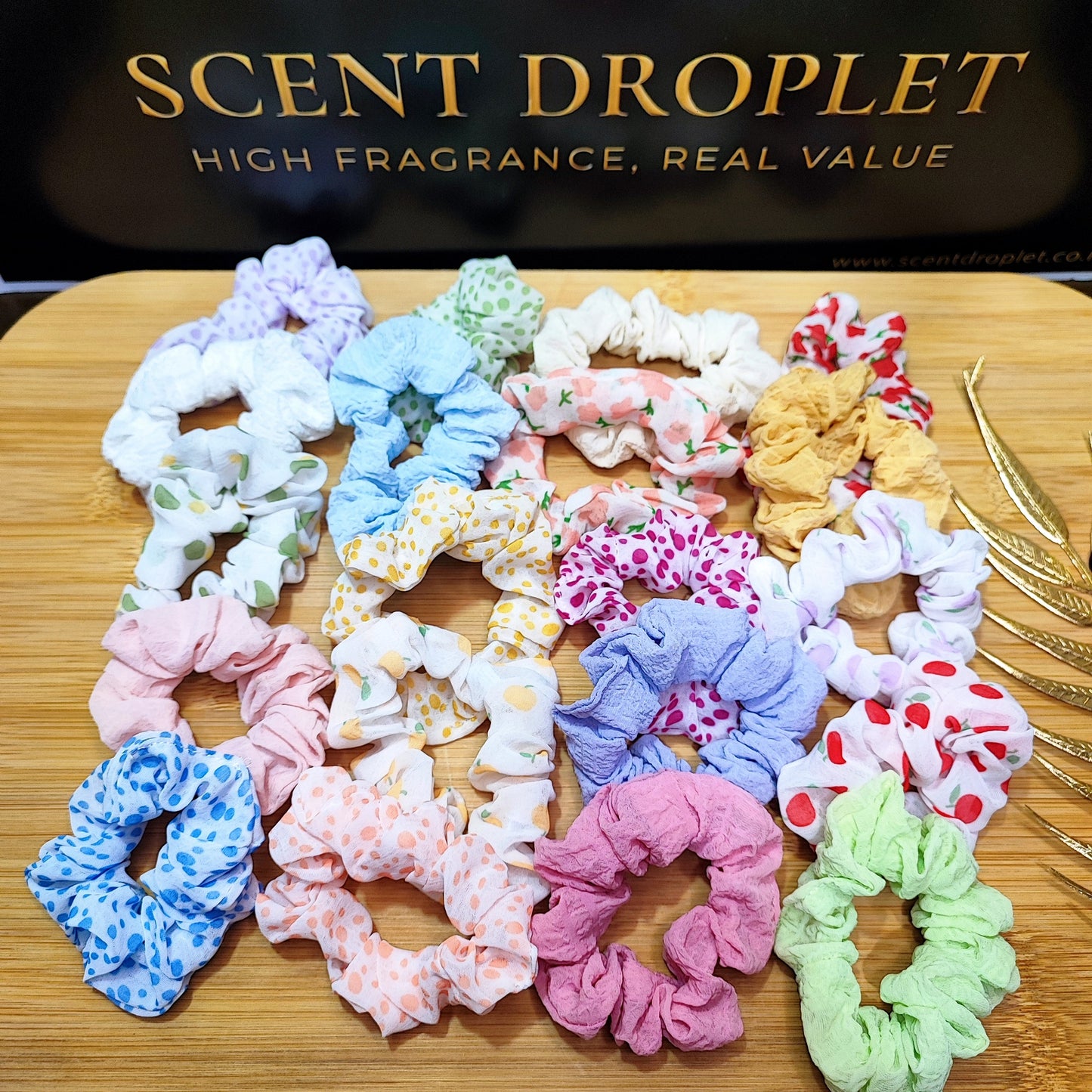 20 Pieces Pastel Coloured Scrunchies