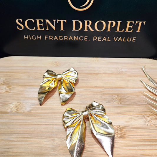 2 Pieces Golden Bow Clip
