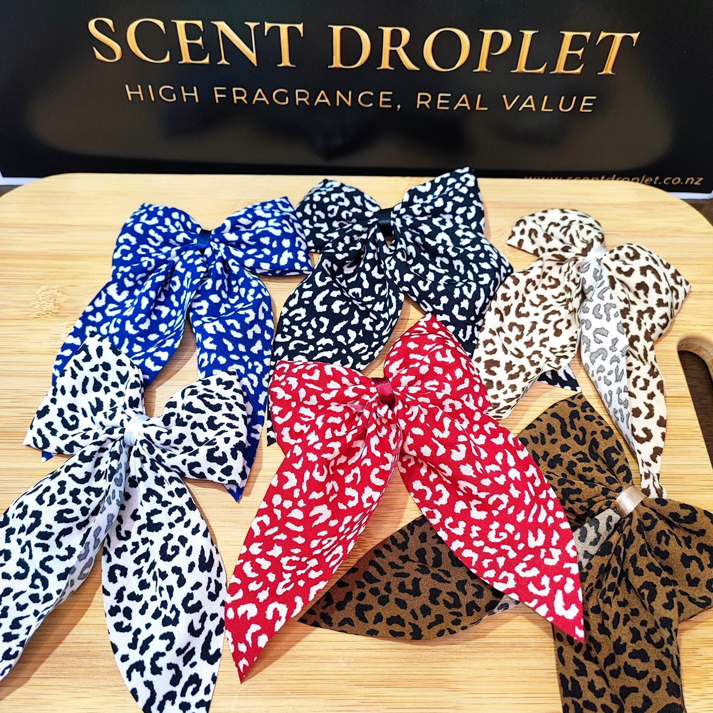 6 Pieces Leopard Print Bow Clips