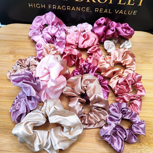 16 Pieces Satin Scrunchies