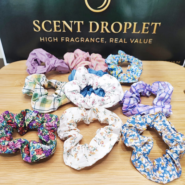 10 Pieces Floral & Plaid Scrunchies