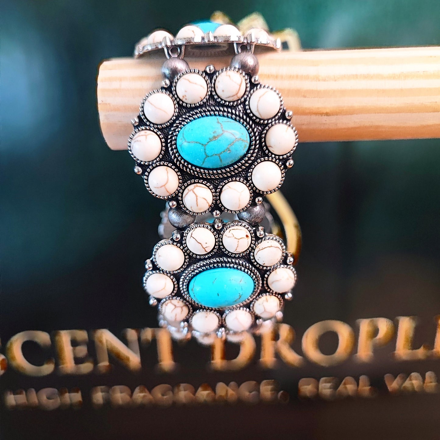 Boho Chic Turquoise Beaded Stretch Bracelet (See Video)