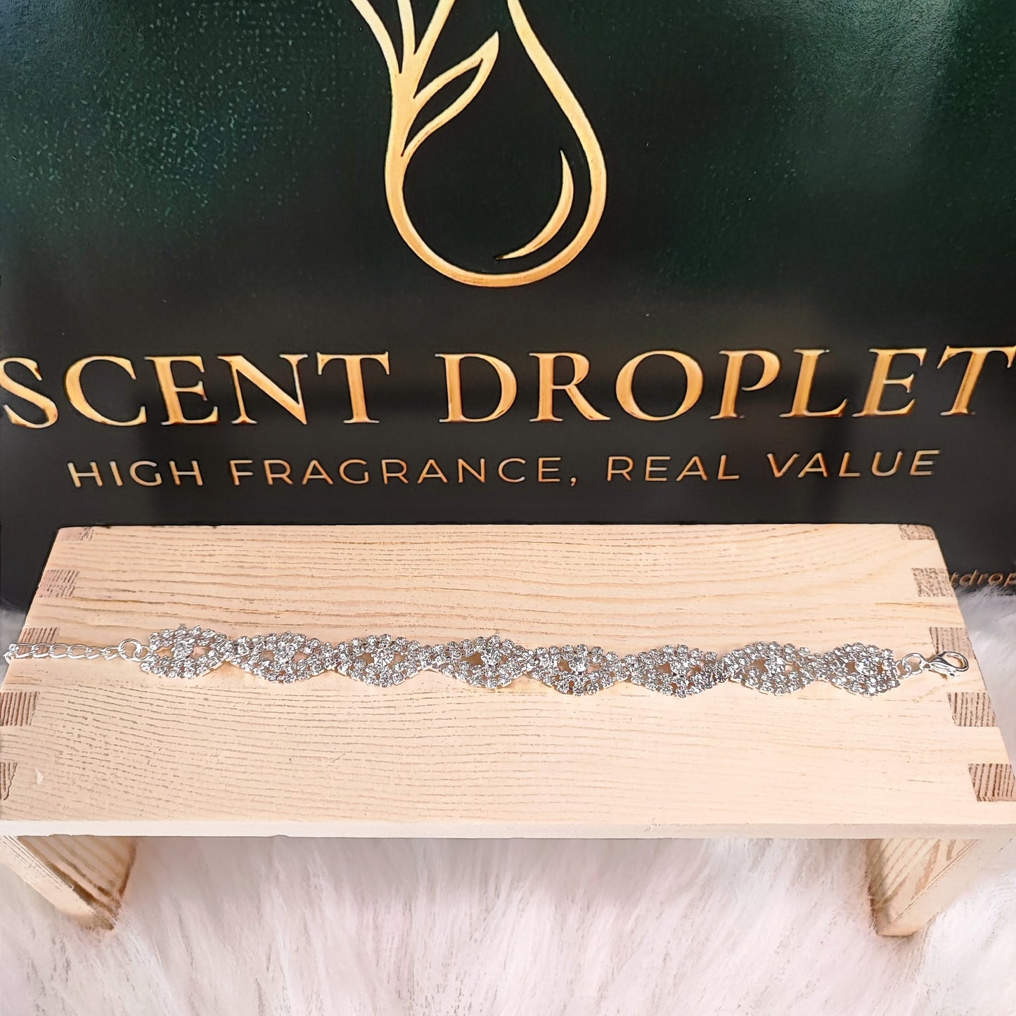 Silver Twisted Rhinestone Tennis Bracelet