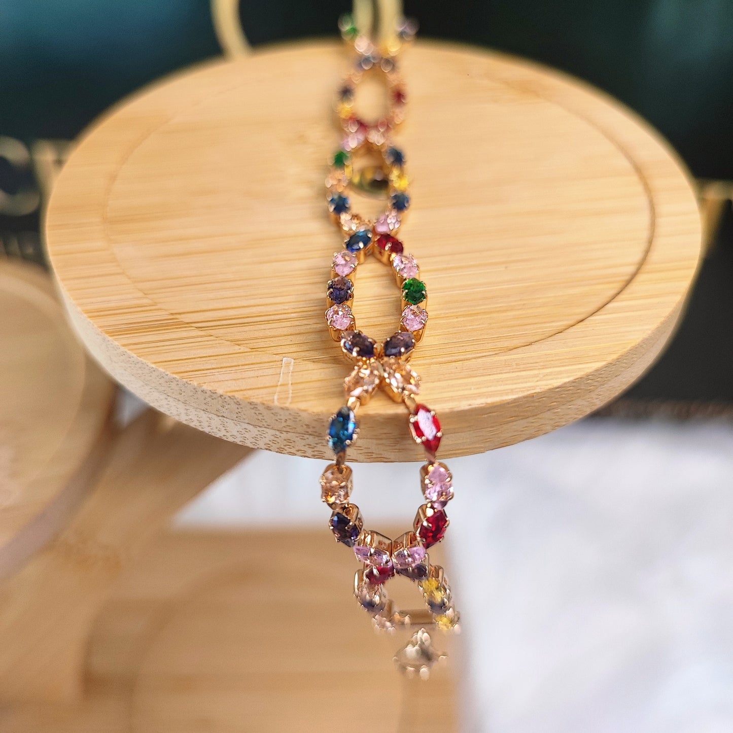 Multicolour infinity bracelet