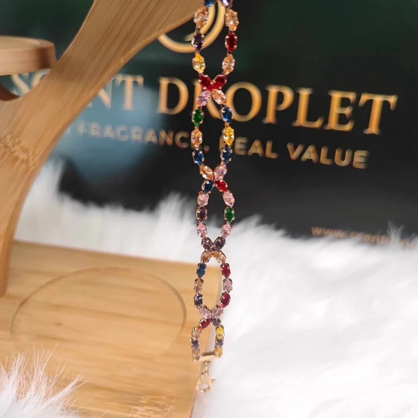 Multicolour infinity bracelet