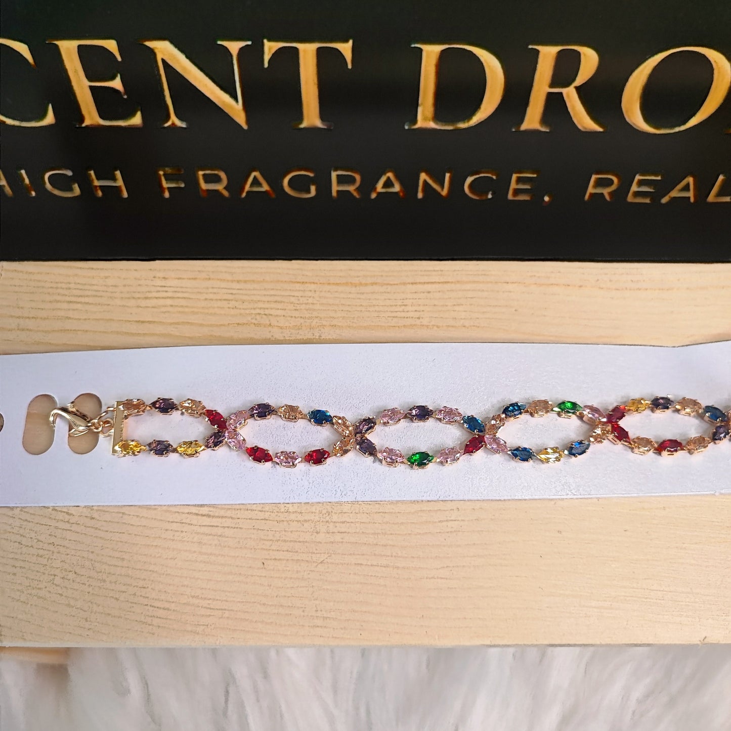Multicolour infinity bracelet