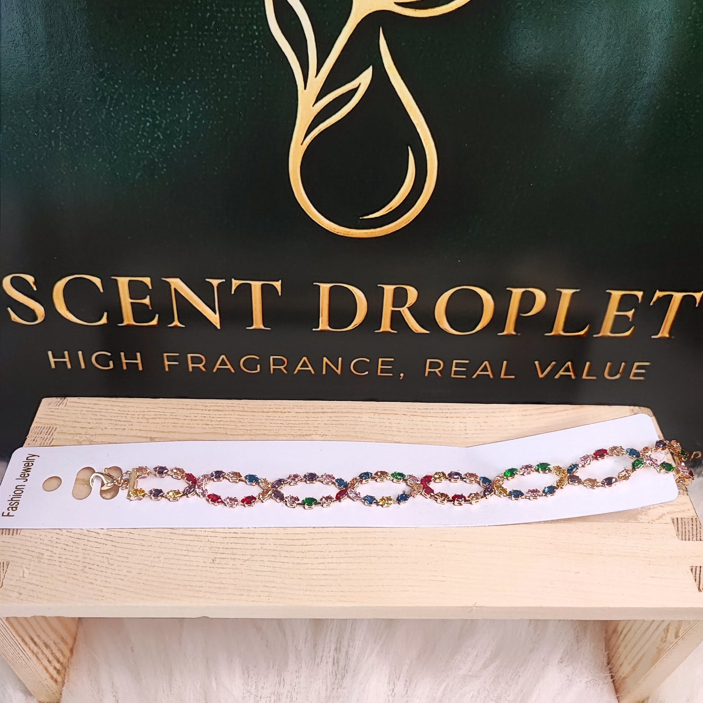 Multicolour infinity bracelet