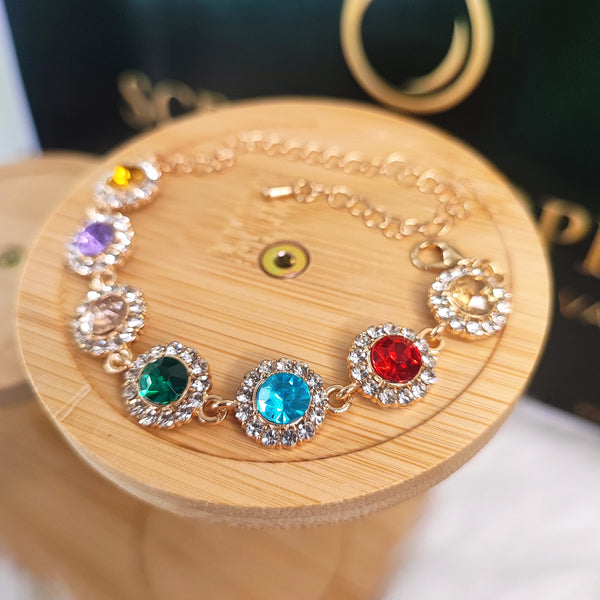 Multicolour Crystal Gem Bracelet