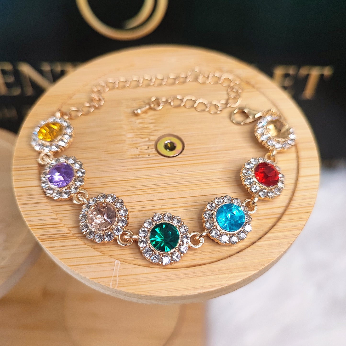 Multicolour Crystal Gem Bracelet
