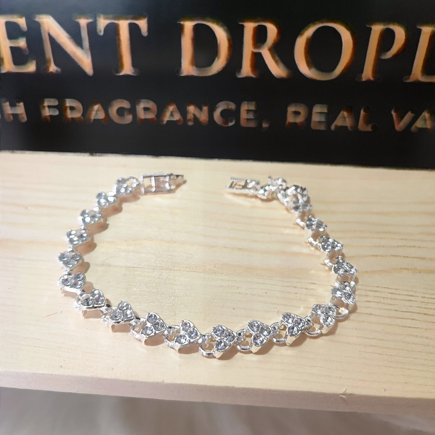 Crystal Heart Link Bracelet