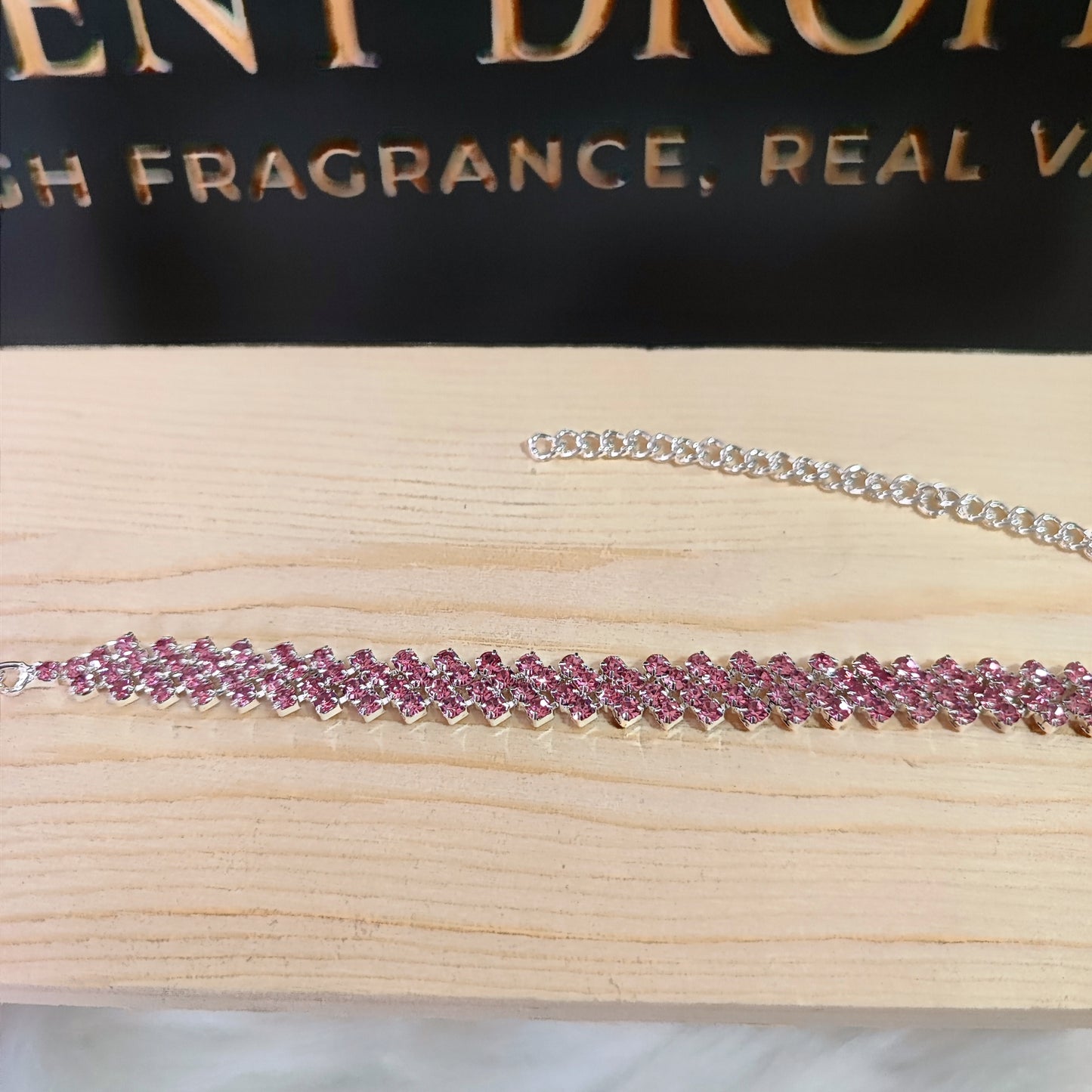 Pink Crystal Rhinestone Bracelet