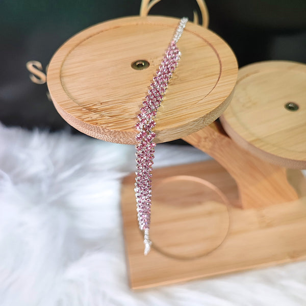Pink Crystal Rhinestone Bracelet