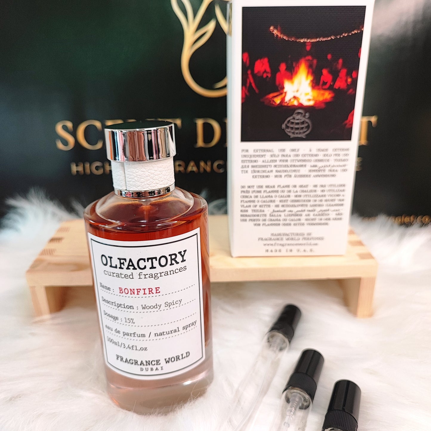 Olfactory Bonfire by Fragrance World EDP (Decant)