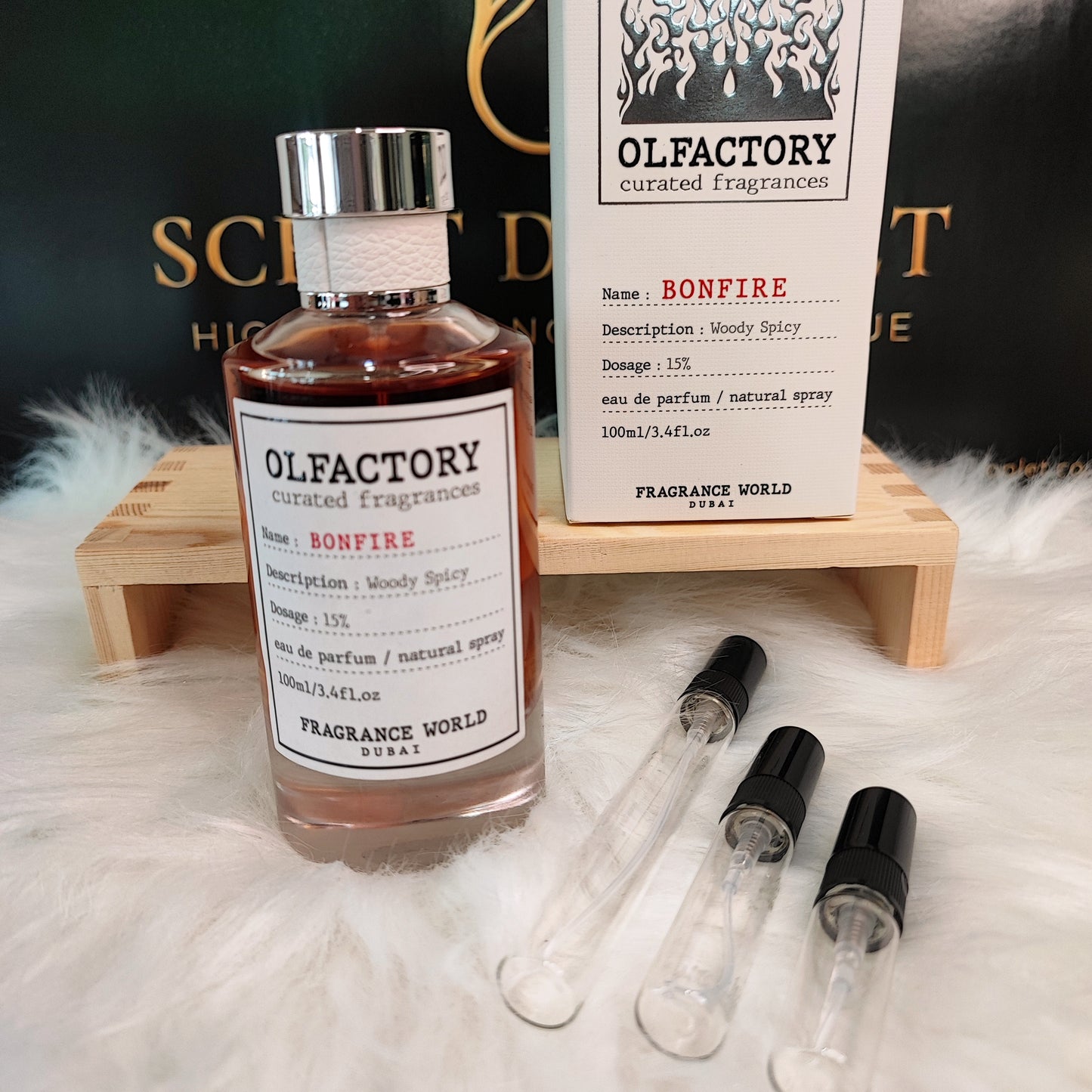 Olfactory Bonfire by Fragrance World EDP (Decant)