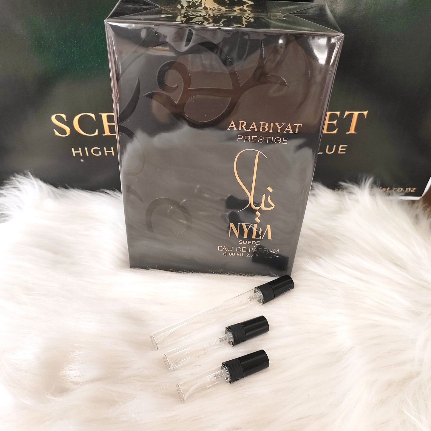 Nyla Suede by Arabiyat Prestige Eau de Parfum (Decant)