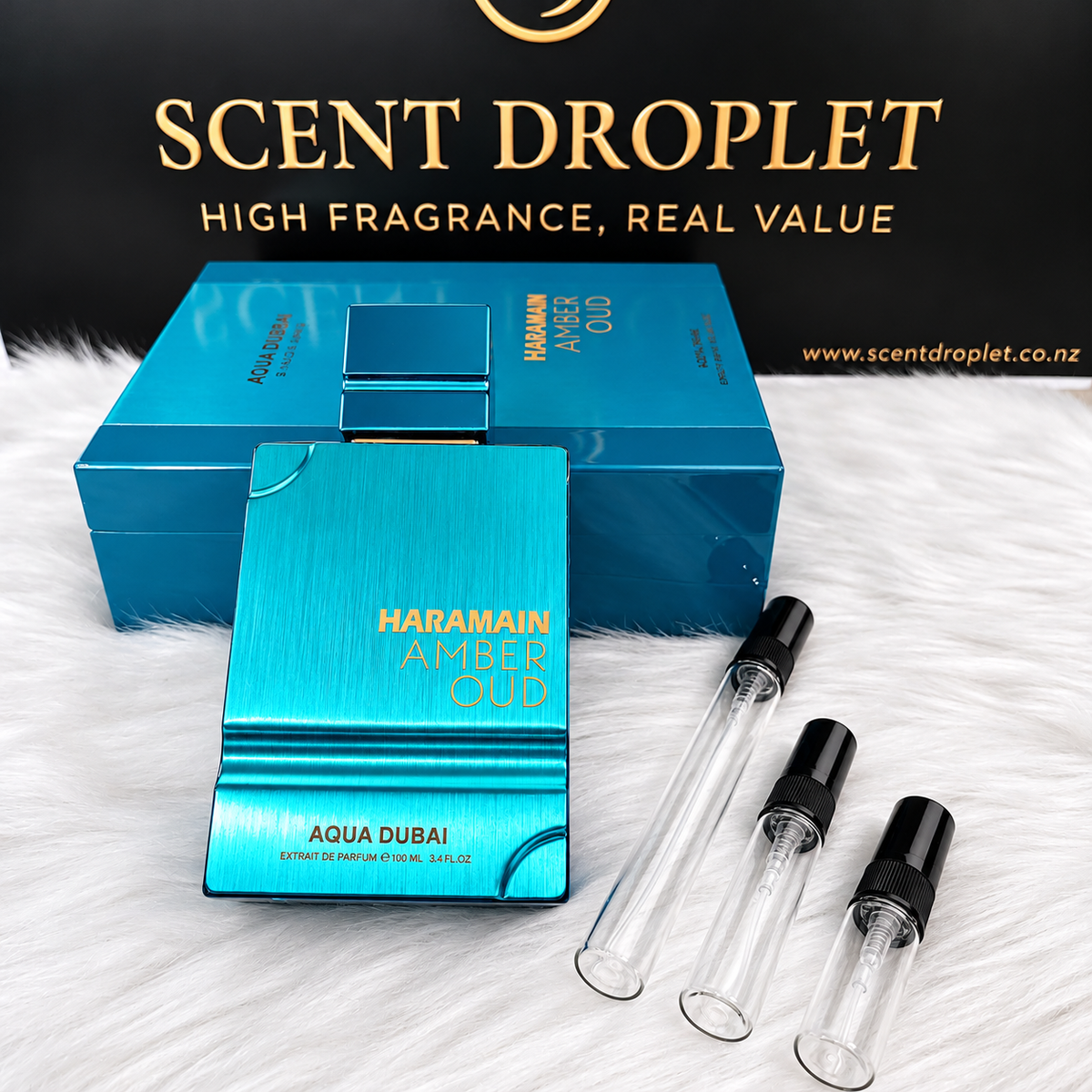 Amber Oud Aqua Dubai by Al Haramain EDP (Decant)