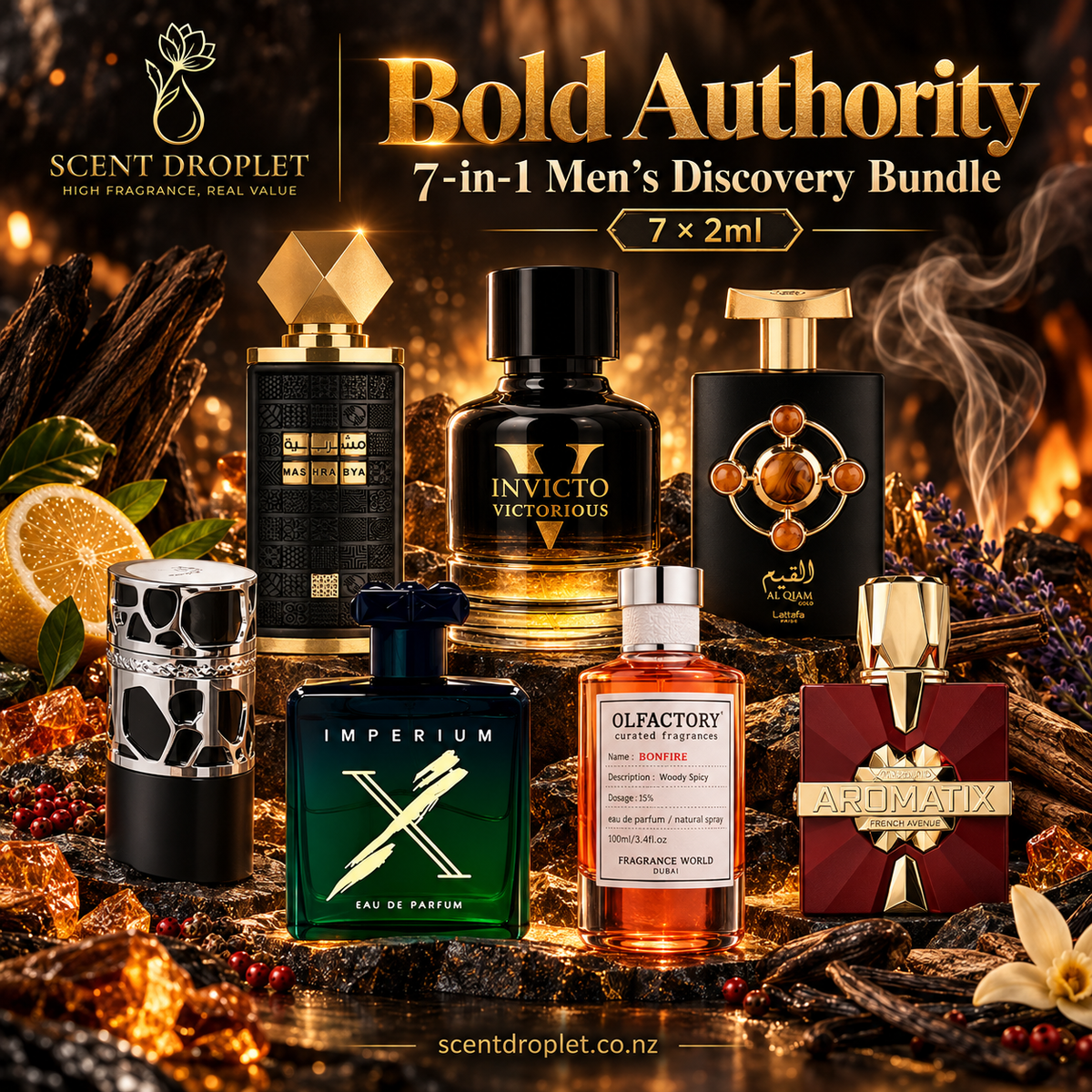 Bold Authority – 7-in-1 Men’s Discovery Bundle – 7 × 2ml