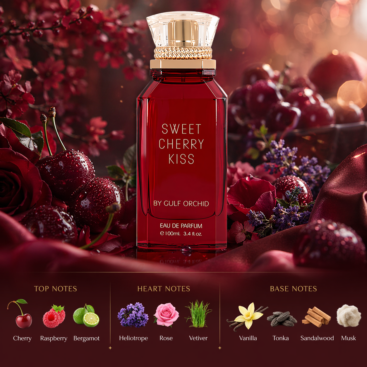 Gulf Orchid Sweet Cherry Kiss Eau De Parfum (Decant)