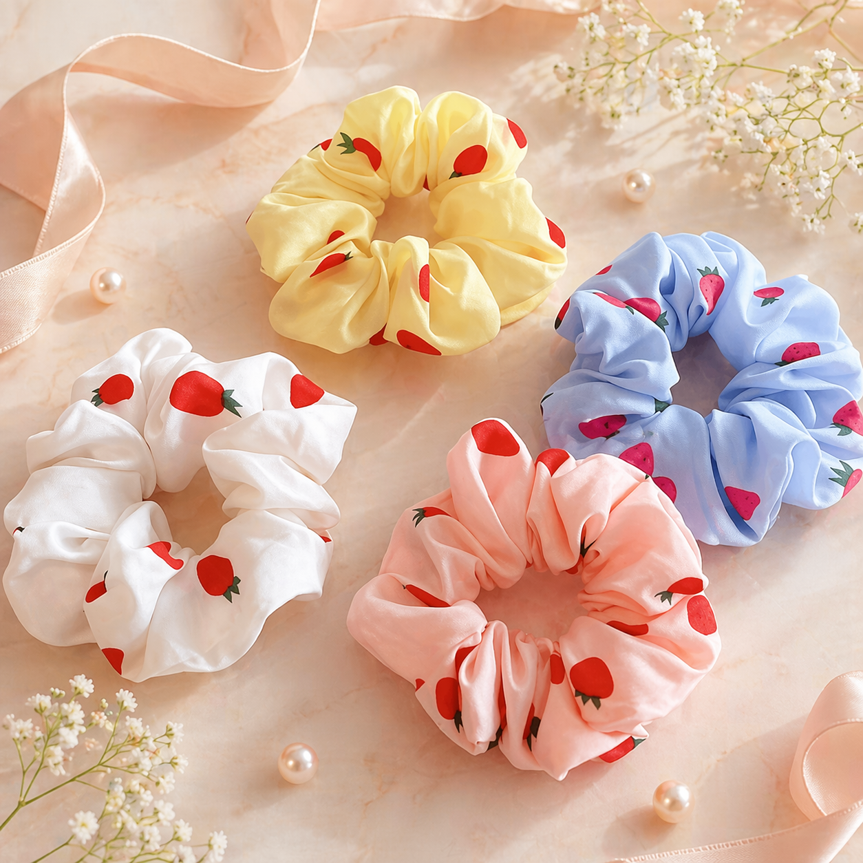 4pc Hair Ties - Mixed Colour