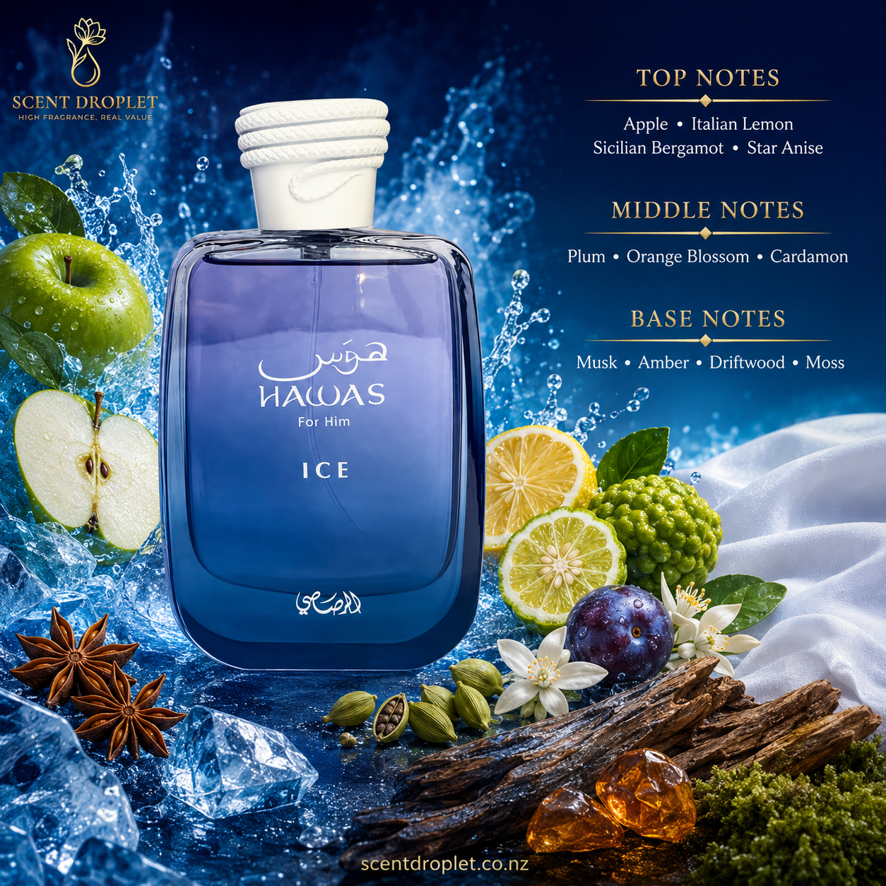 Hawas Ice by Rasasi Eau de Parfum (Decant)