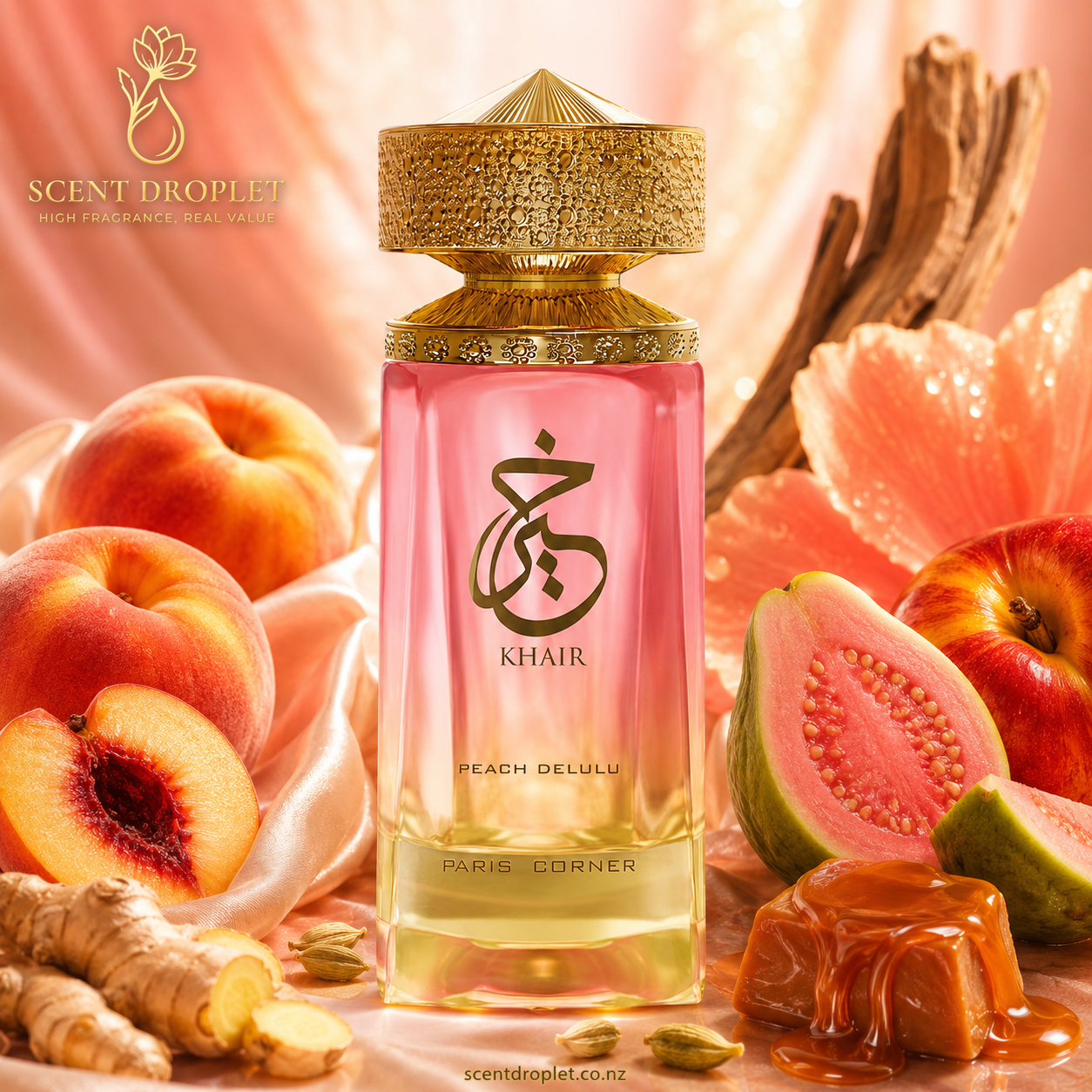 Khair Peach Delulu by Paris Corner EDP (Decant)