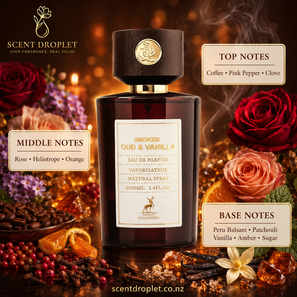 Smoked Oud and Vanilla by Maison Alhambra EDP (Decant)