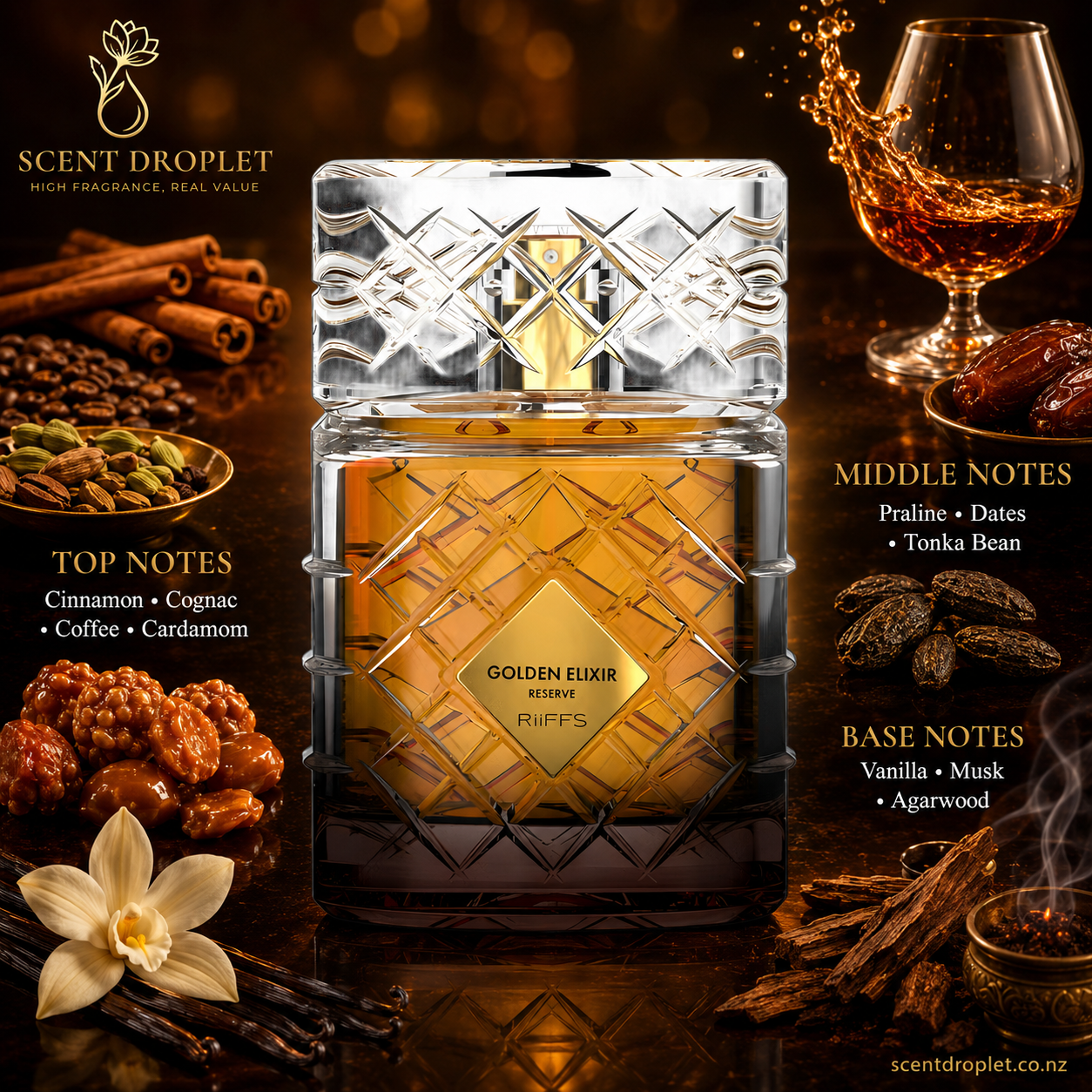 Golden Elixir Reserve by Riiffs Extrait (Decant)