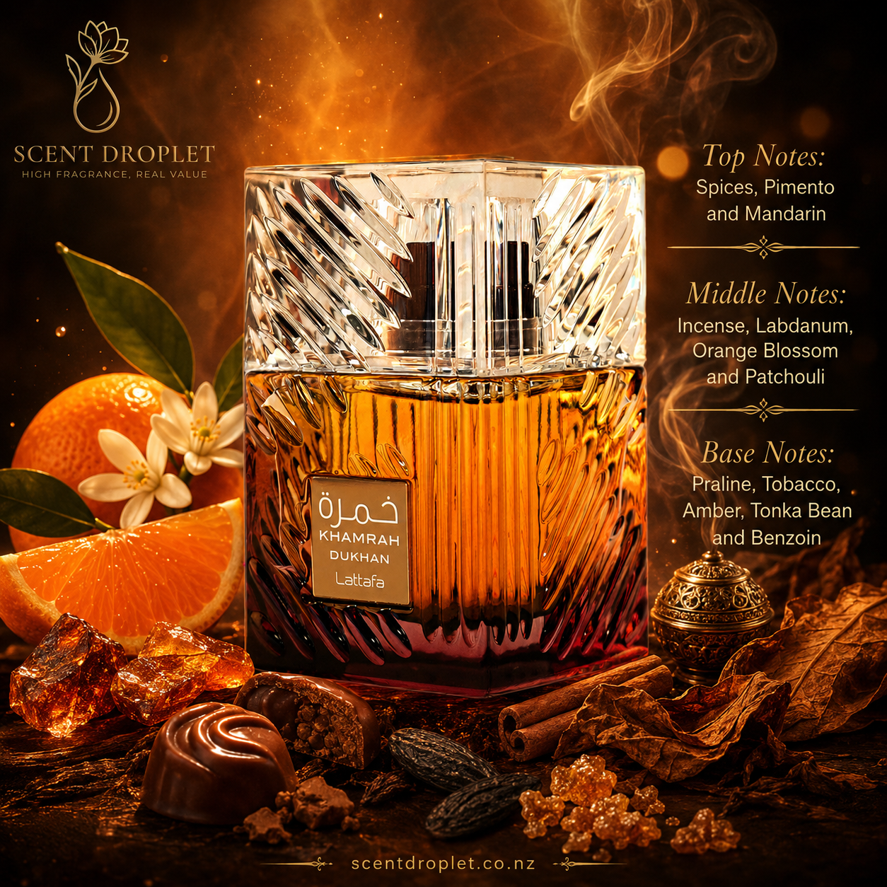 Khamrah Dukhan by Lattafa Eau de Parfum (Decant)