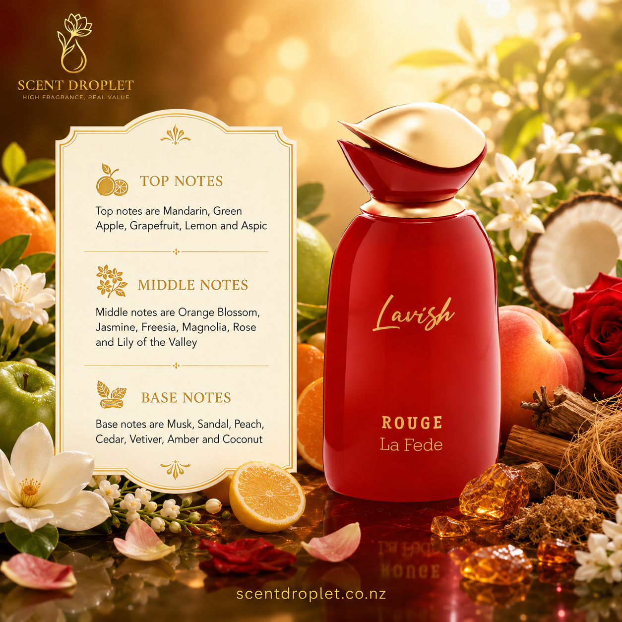 La Fede Lavish Rouge by Khadlaj EDP (Decant)