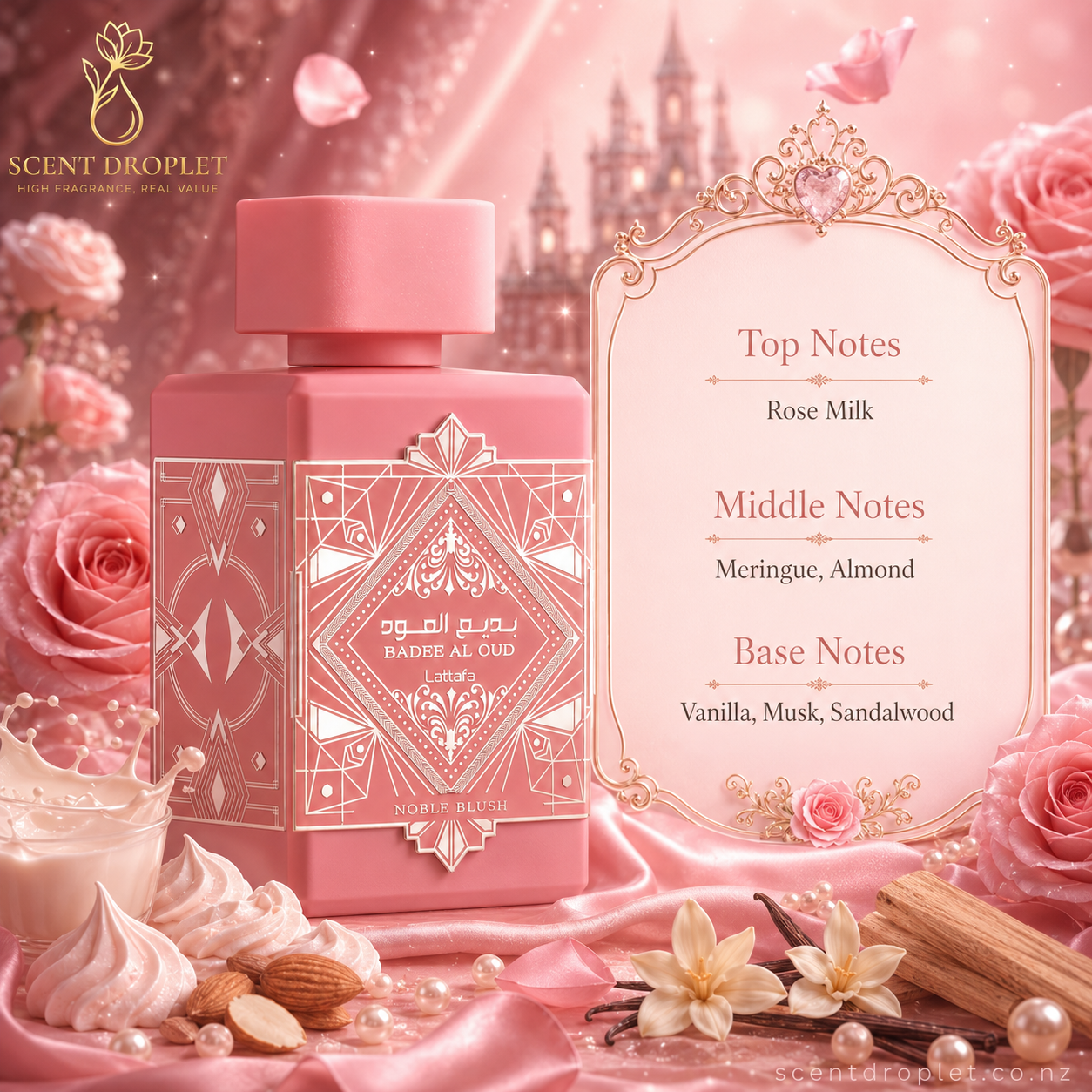Bade'e Al Oud Noble Blush by Lattafa EDP (Decant)