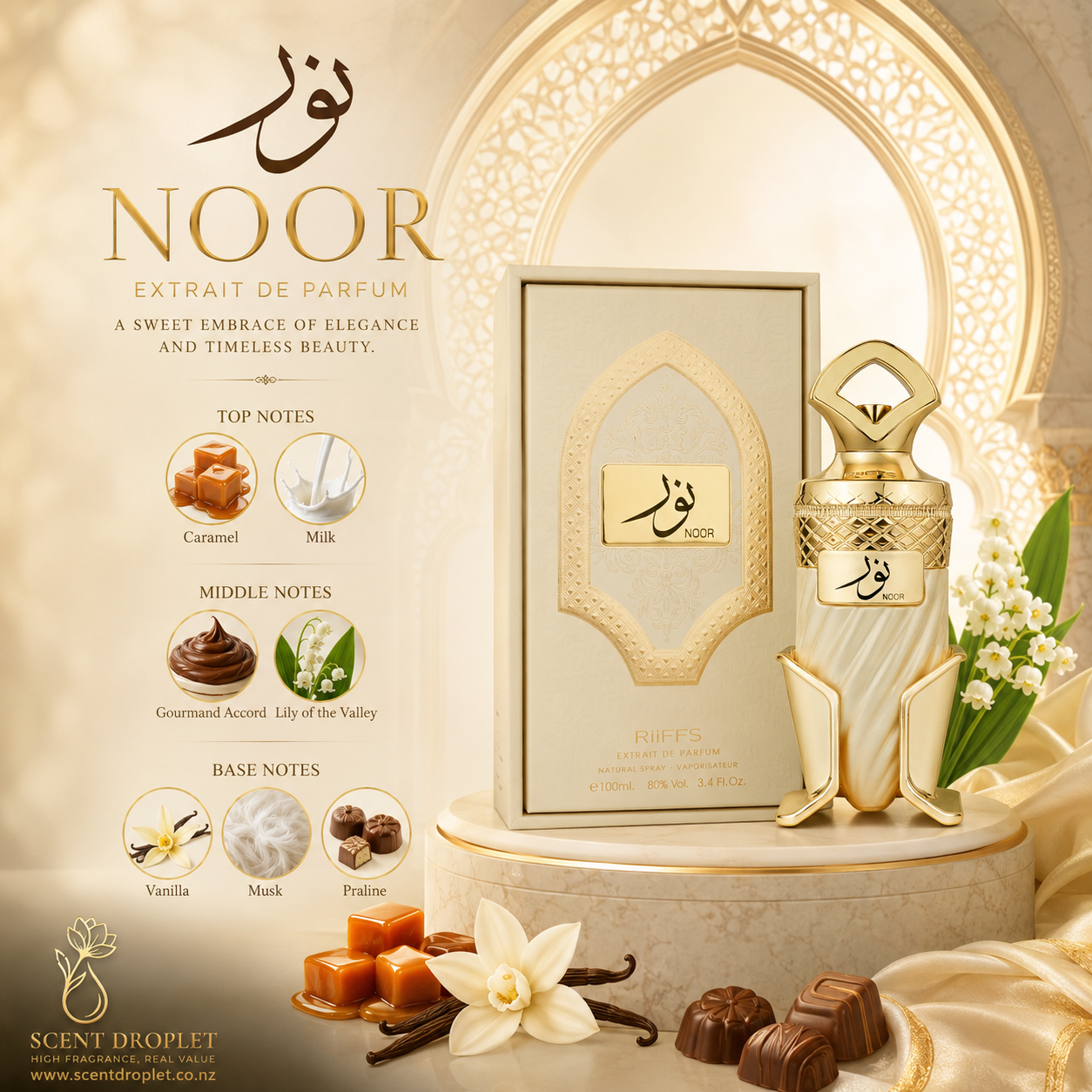 Noor by Riiffs Extrait De Parfum (Decant) (Full bottle also available)