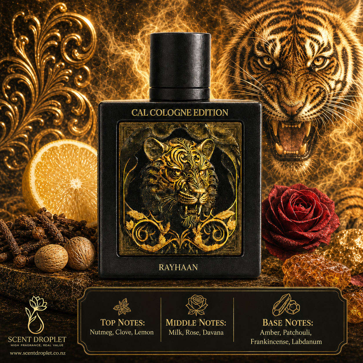 Tiger Cal Cologne by Rayhaan EDP Perfume Decant NZ (Pre-Sale Item – Dispatch within 8 business days)